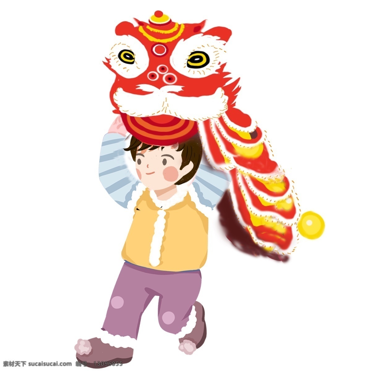中国 风 过年 开心 舞狮 男孩 中国风 喜庆 新春 春节 猪年 新年 2019年 舞狮舞龙 小男孩