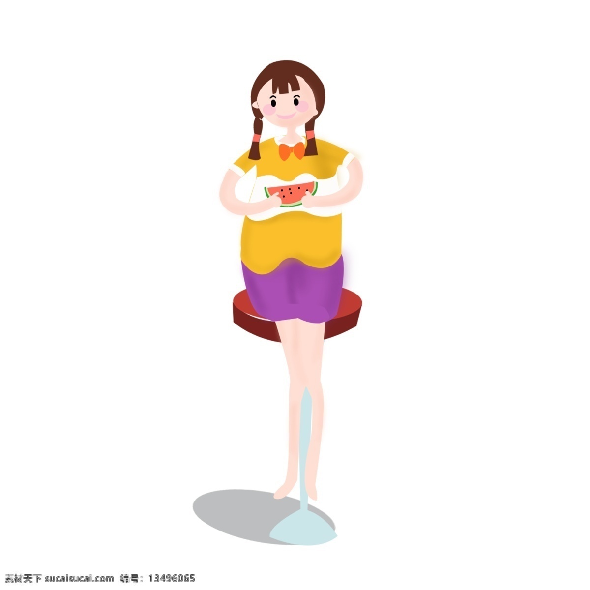 唯美 立夏 节气 装饰 立夏卡通 唯美立夏节气 中国传统节气 手绘立夏节气 插 画风 立夏人物 西瓜