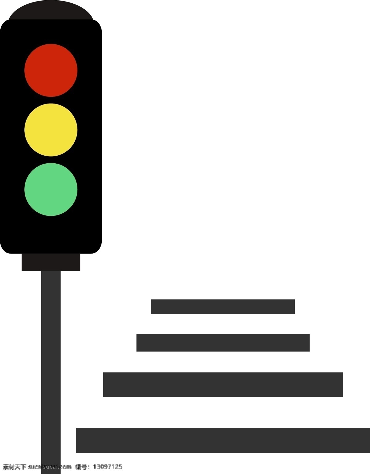 矢量 交通信号灯 斑马线 红路灯 过马路 交通规则 闯红灯 安全驾驶 行人 减速慢行