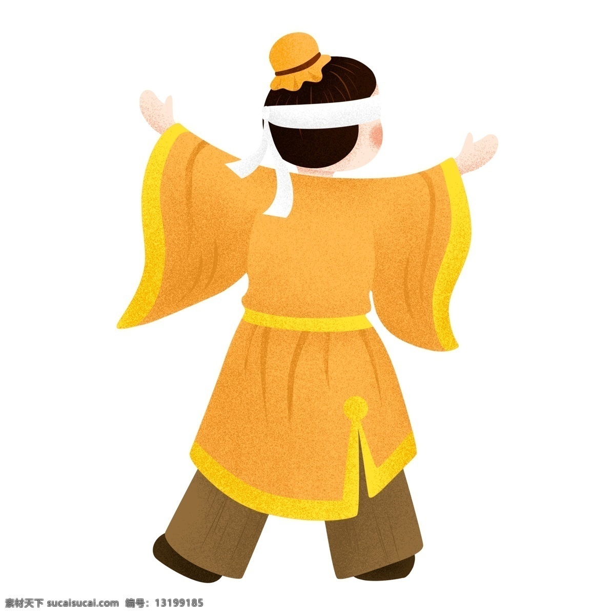 古风 古代 人物 插画 古典 卡通 红色 人物素材 古风元素 汉服