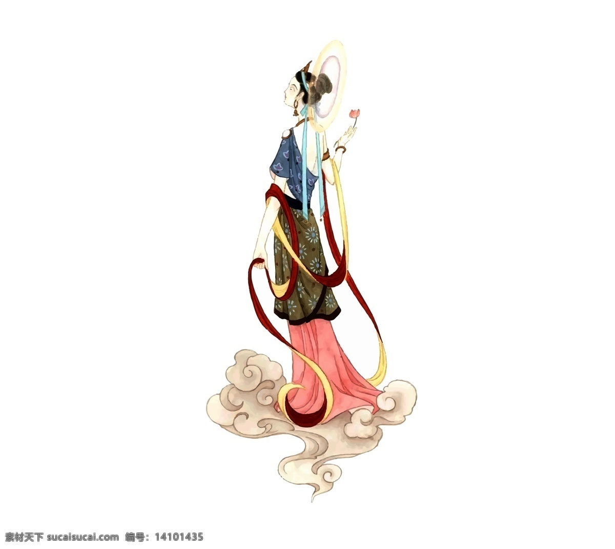 佛教 壁画 人物 手绘 手绘菩萨 手绘佛教 矢量菩萨 矢量佛教 手绘佛教插画 动漫动画 动漫人物