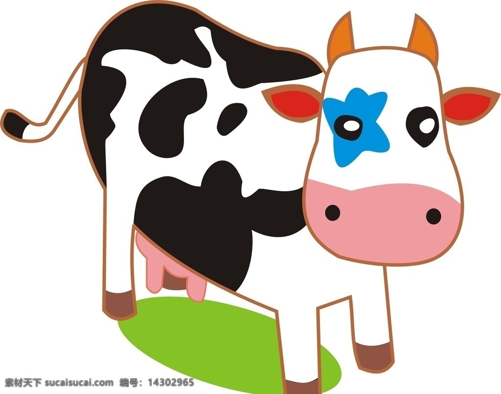 卡通奶牛 奶牛图片 动物奶牛 儿童动画 动物图片 动漫动画