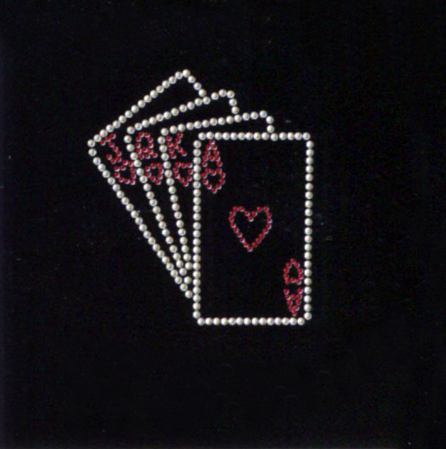烫钻 扑克牌 免费素材 面料图库 服装图案 黑色