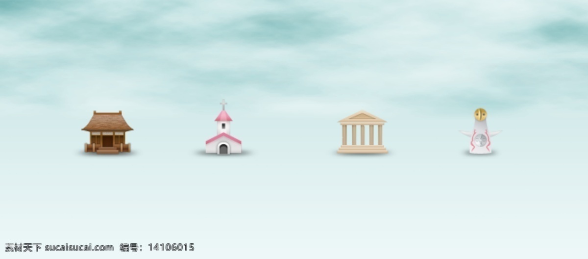 可爱 建筑 小 图标 木屋 清真寺 神庙 网页素材 网页模板