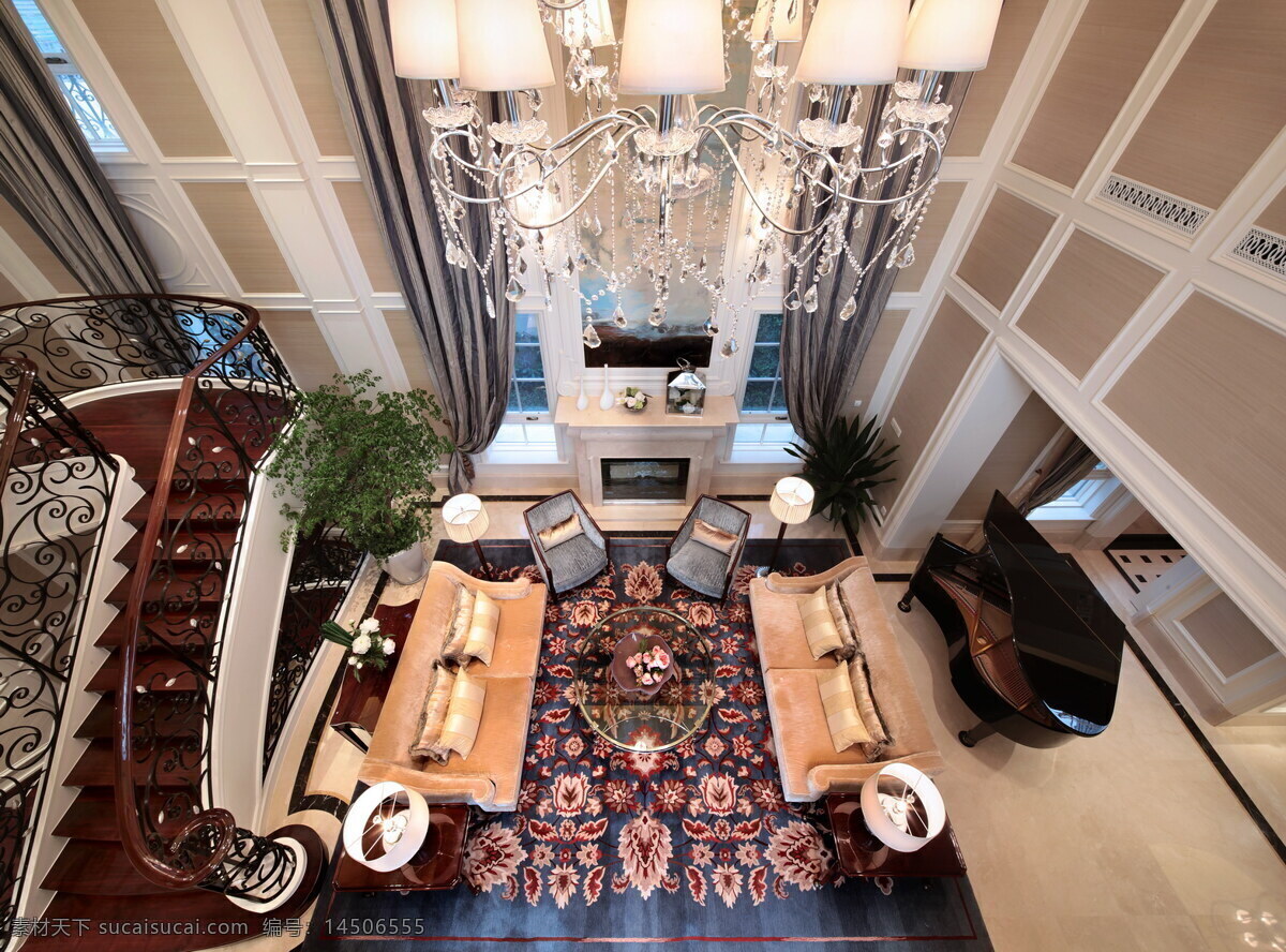 美式 豪华 客厅 全景 设计图 家居 家居生活 室内设计 装修 室内 家具 装修设计 环境设计