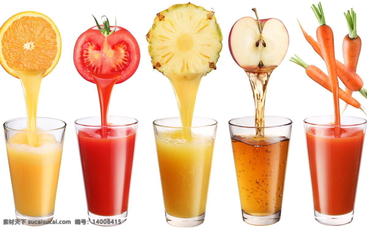 蔬果汁 橙汁 番茄汁 菠萝汁 苹果汁 胡萝卜汁 餐饮美食 生活百科