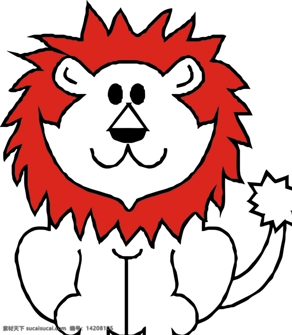 卡通 狮子 可爱 小狮子 鬃毛 动物 野生 卡通类 卡通设计 动漫动画 动漫人物