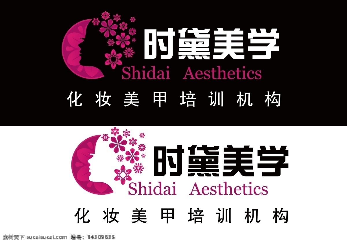 时黛美学 美容标志 化妆标志 化妆logo 时 黛 美学 logo psd设计 logo设计