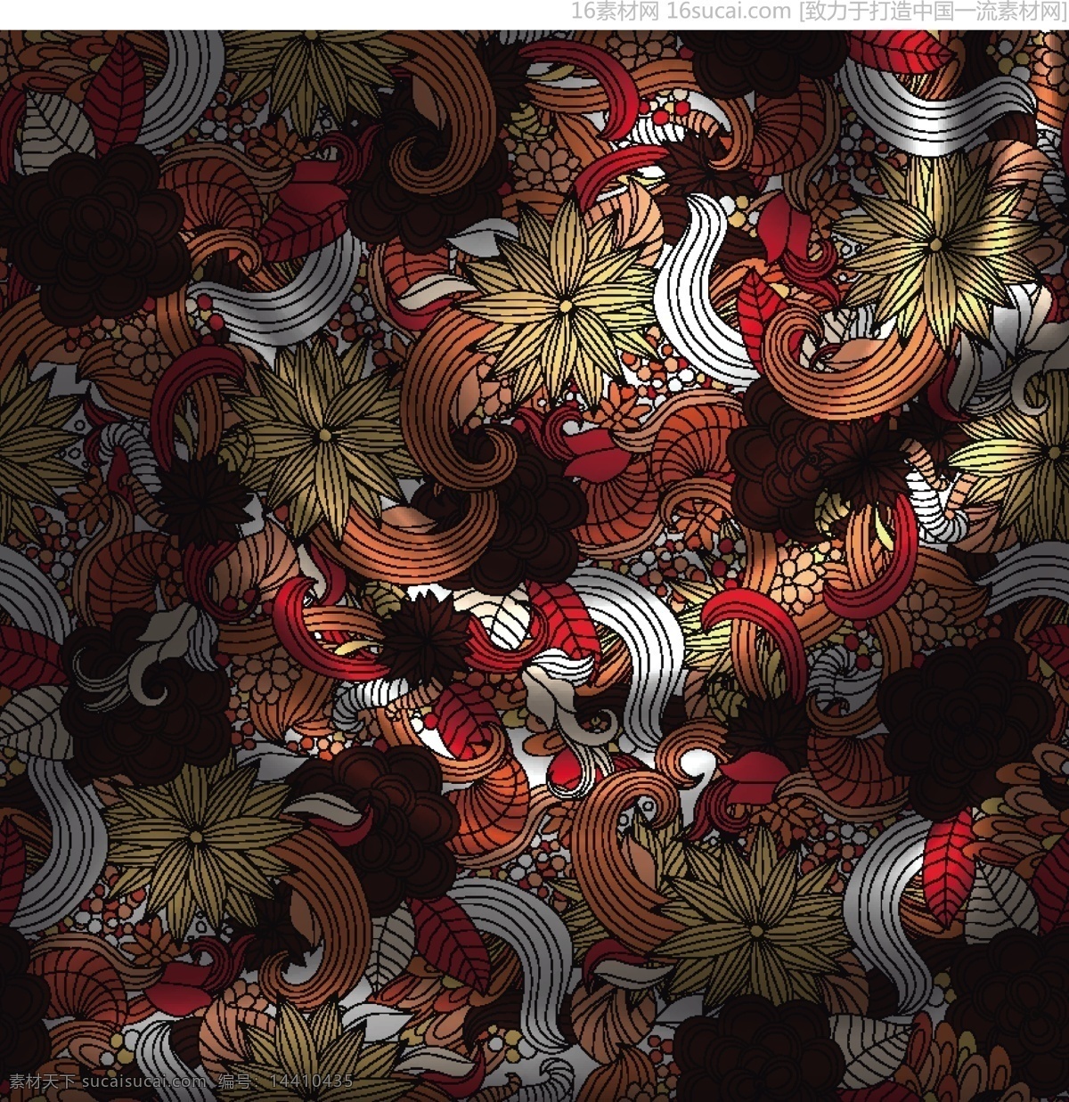 潮流 花纹 绸布 背景 矢量 潮流花纹 褶皱 丝绸质感布料 精致花卉 矢量图 其他矢量图