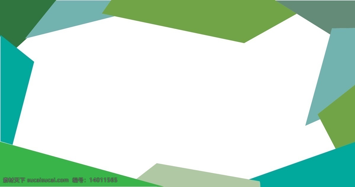 绿色横版边框 不规则边框 横版边框 长方形花边 绿色系 不规则图形 几何边 个性 简约 大气