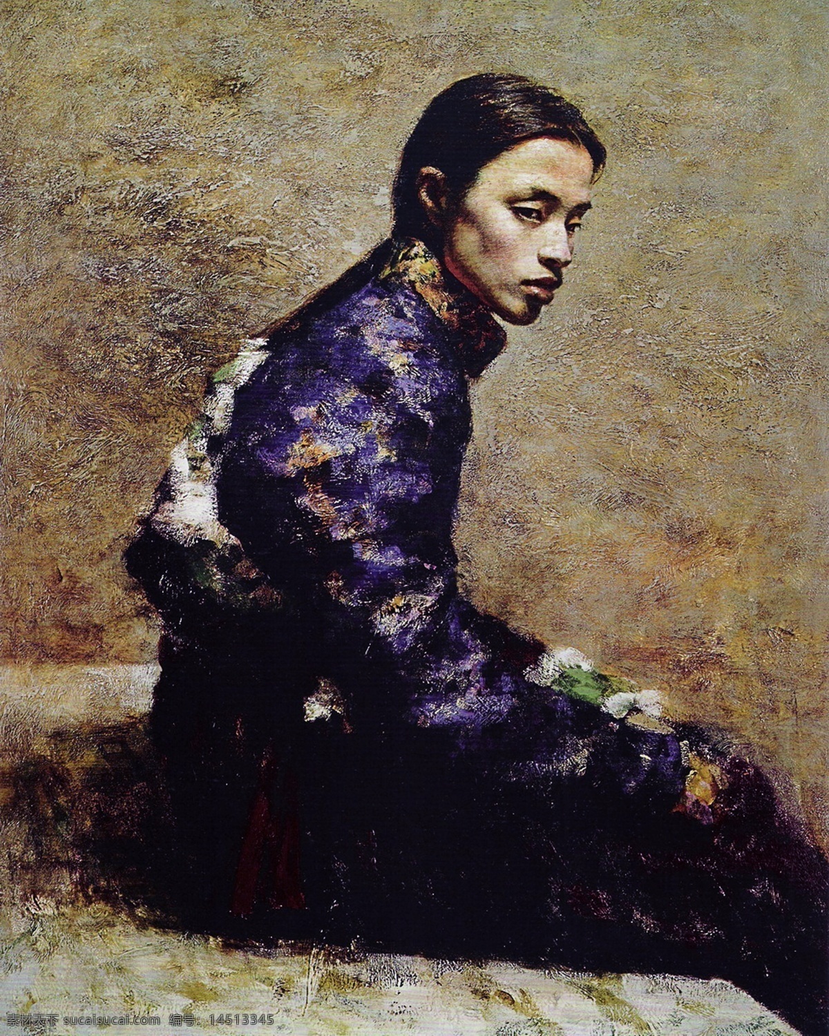 油画 bmp 绘画书法 文化艺术 谢楚余油画 谢楚余 牧人 家居装饰素材