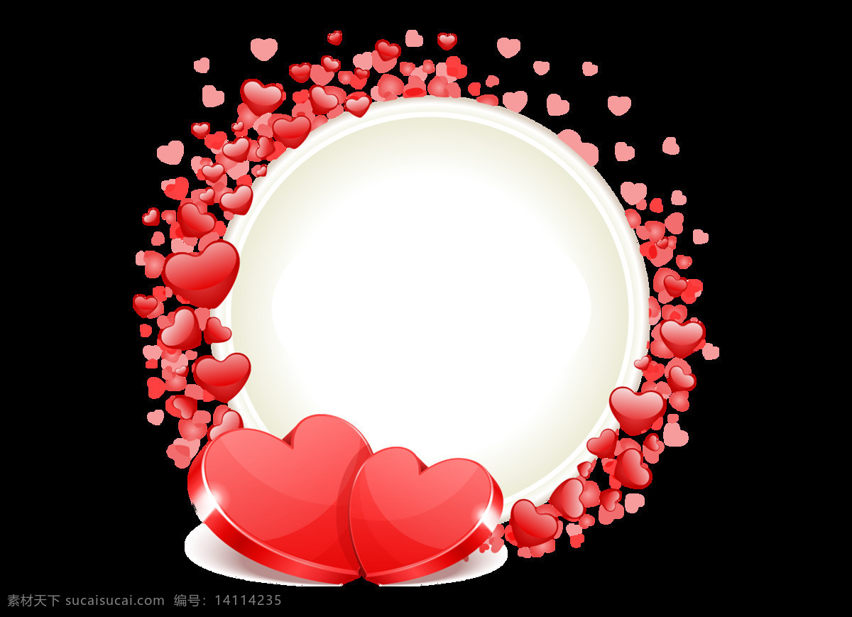 红色 心形 边框 元素 爱情 浪漫 png元素 免抠元素 透明元素