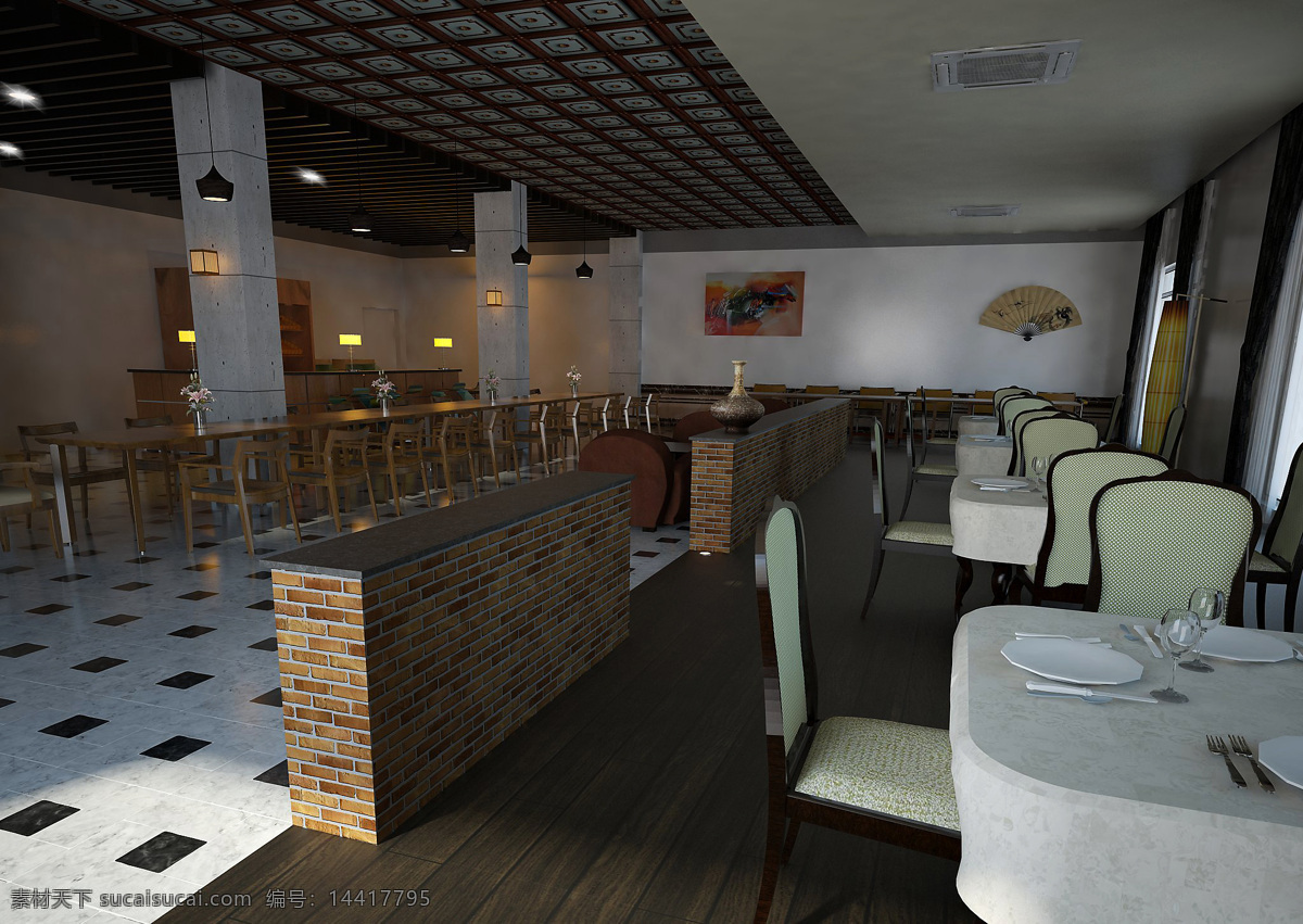 餐馆免费下载 餐馆 3d模型素材 其他3d模型