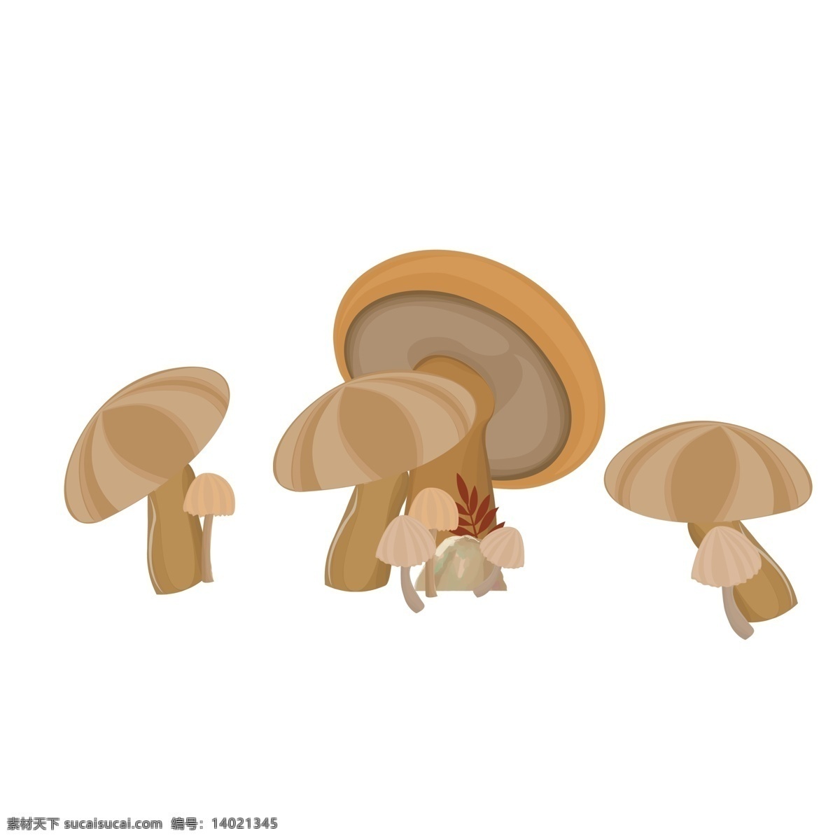 手绘 堆 蘑菇 商用 元素 食物 美食 插画 psd设计
