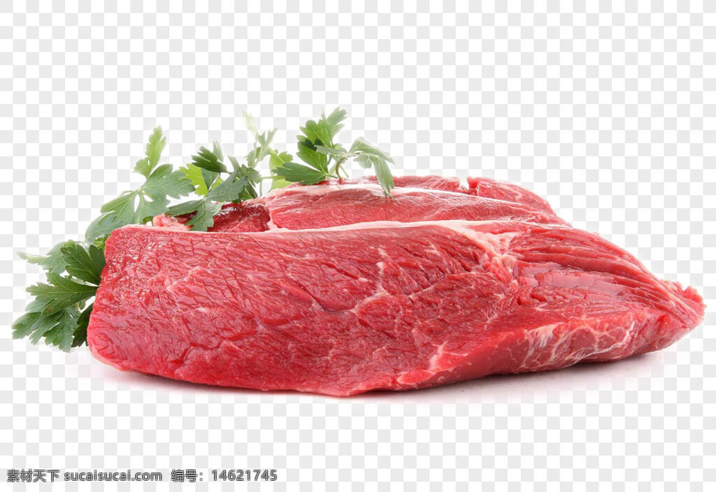 生牛肉 新鲜牛肉 健康食材 营养食材 牛肉原料 烹饪食材 牛肉切块 红肉 香菜装饰 高蛋白食材 食材原料 牛肉静物