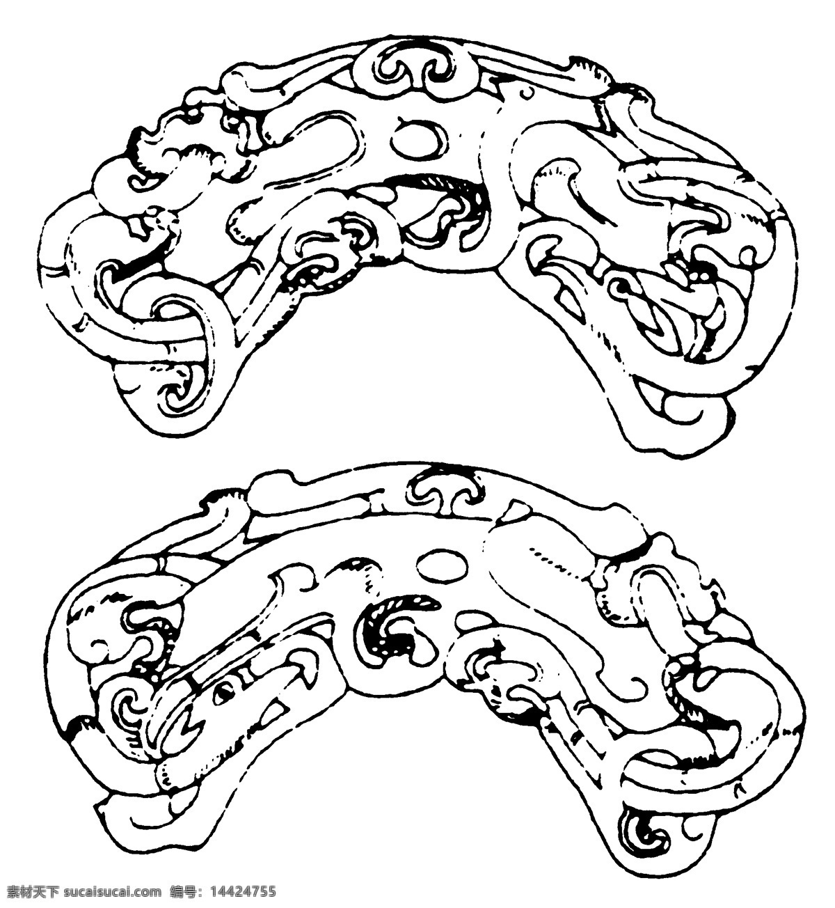 器物图案 中国传统图案 秦汉 时期 图案 设计素材 装饰图案 书画美术 白色
