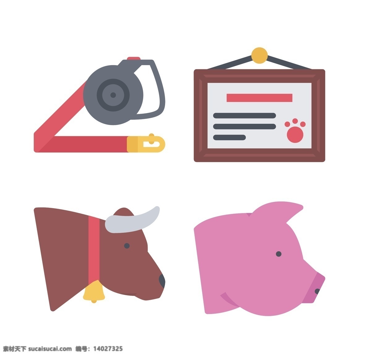 宠物 动物 icon 图标素材 图标 矢量 猪头 牛头 按钮图标 细线图标 标志图标 矢量素材