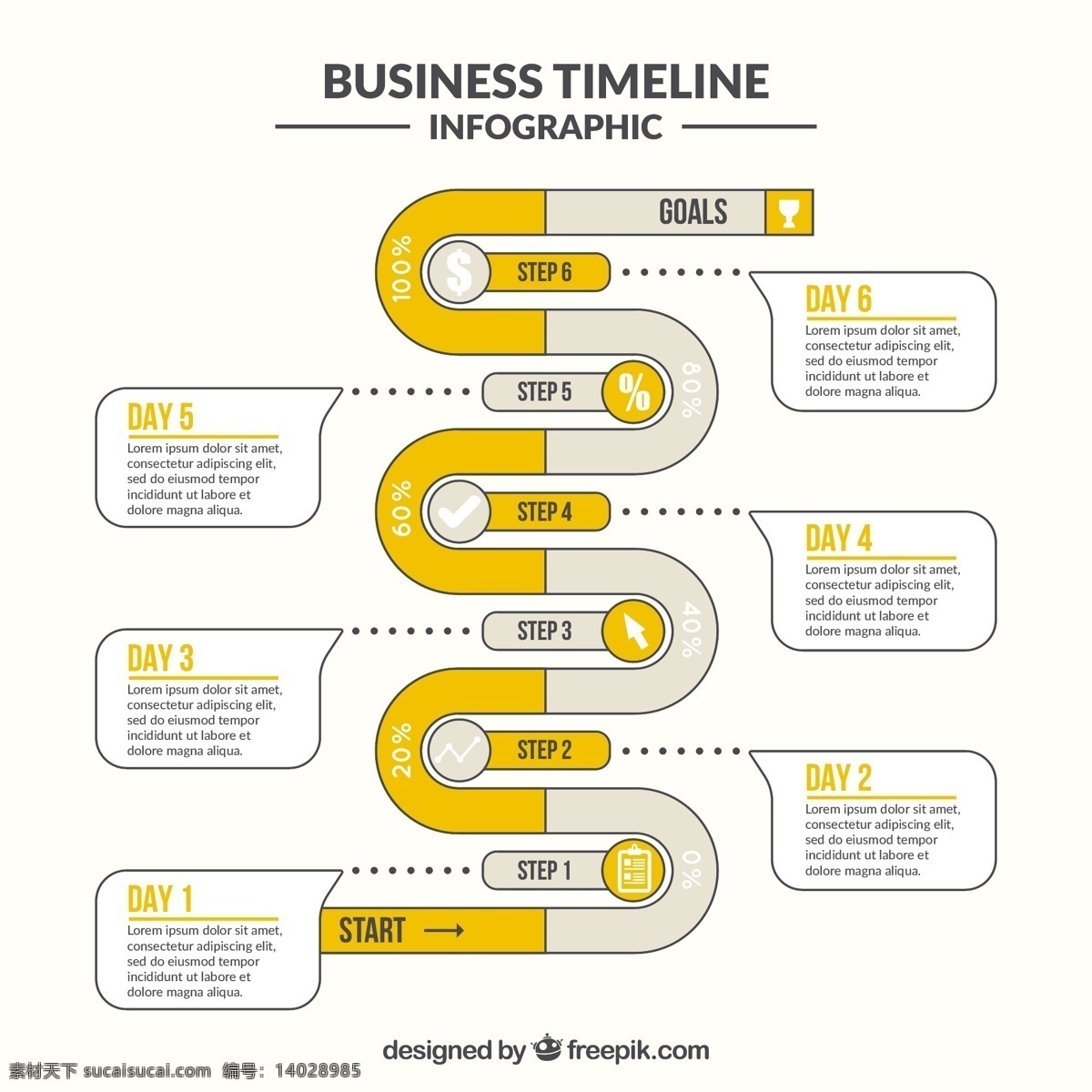 黄色 灰色 图表 时间表 业务 模板 线 营销 时间 颜色 五颜六色的 黄色的 平坦的 流程 信息图表模板 数据 信息 平面设计 商业图表 图形