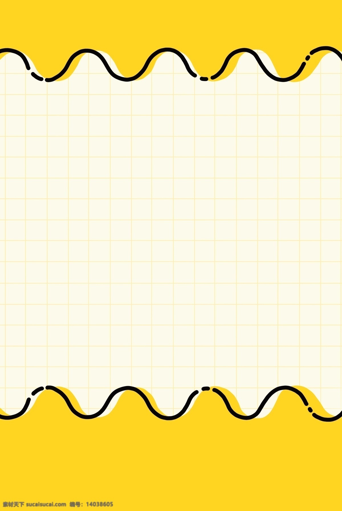 黄色 简约 线条 几何 格子 背景 曲线 波浪线 大气