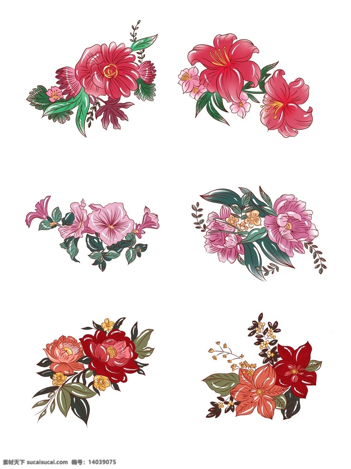 手绘 植物 传统 花卉 商用 手绘花 手绘花卉 花朵 花丛 手绘植物 传统花卉