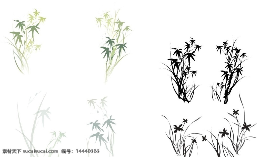 竹子 花 草 竹子矢量图 花草矢量图 竹子素材 花草素材 标志设计 vi设计 矢量