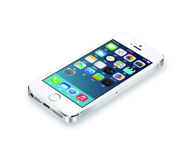 平放侧面 文件图 苹果 手机 苹果手机5s 银色 iphone53 平放 矢量图 其他矢量图