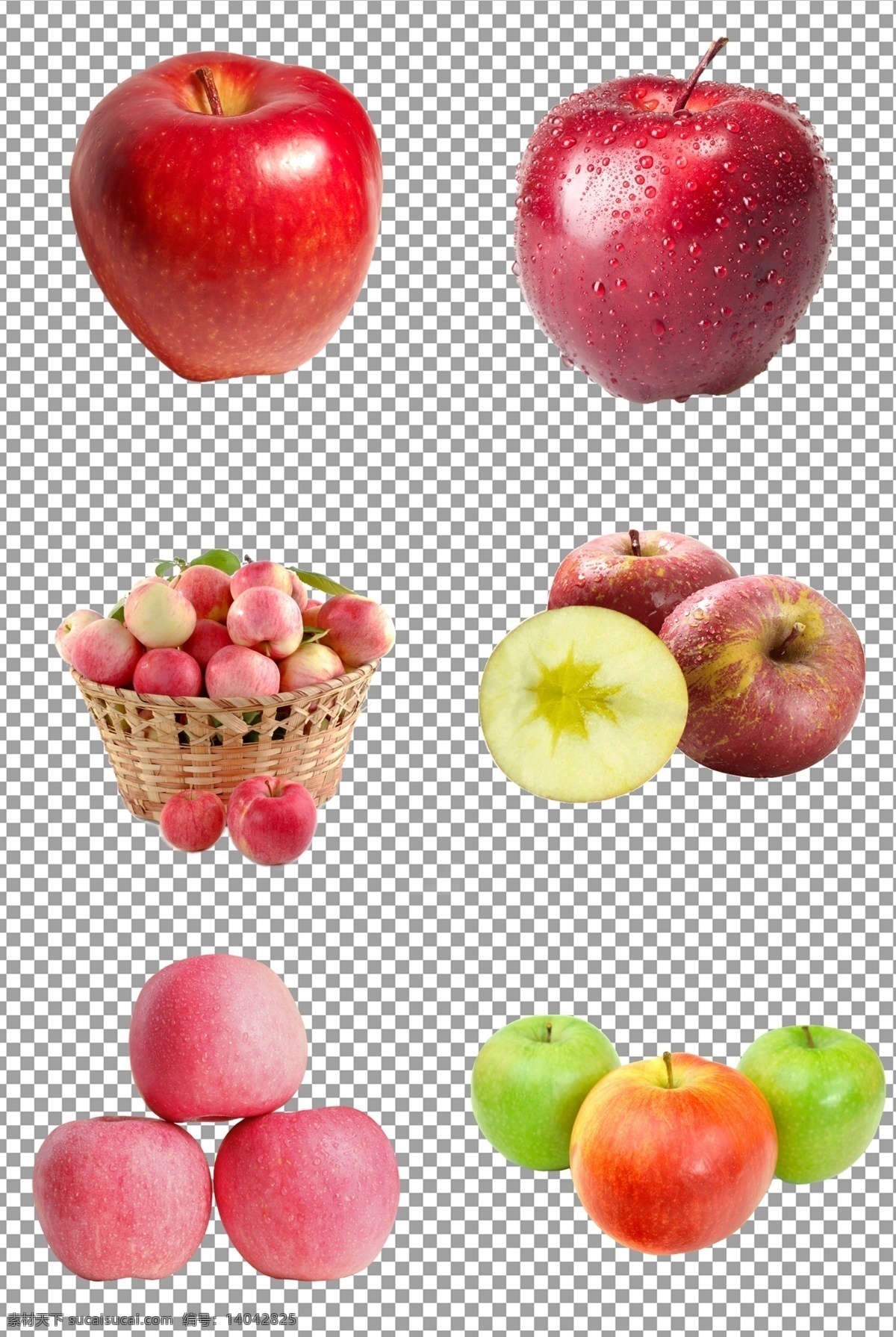 鲜苹果 苹果 大苹果 大红苹果 水果 营养 免抠 抠图 元素 透明 通道 png免抠图 分层