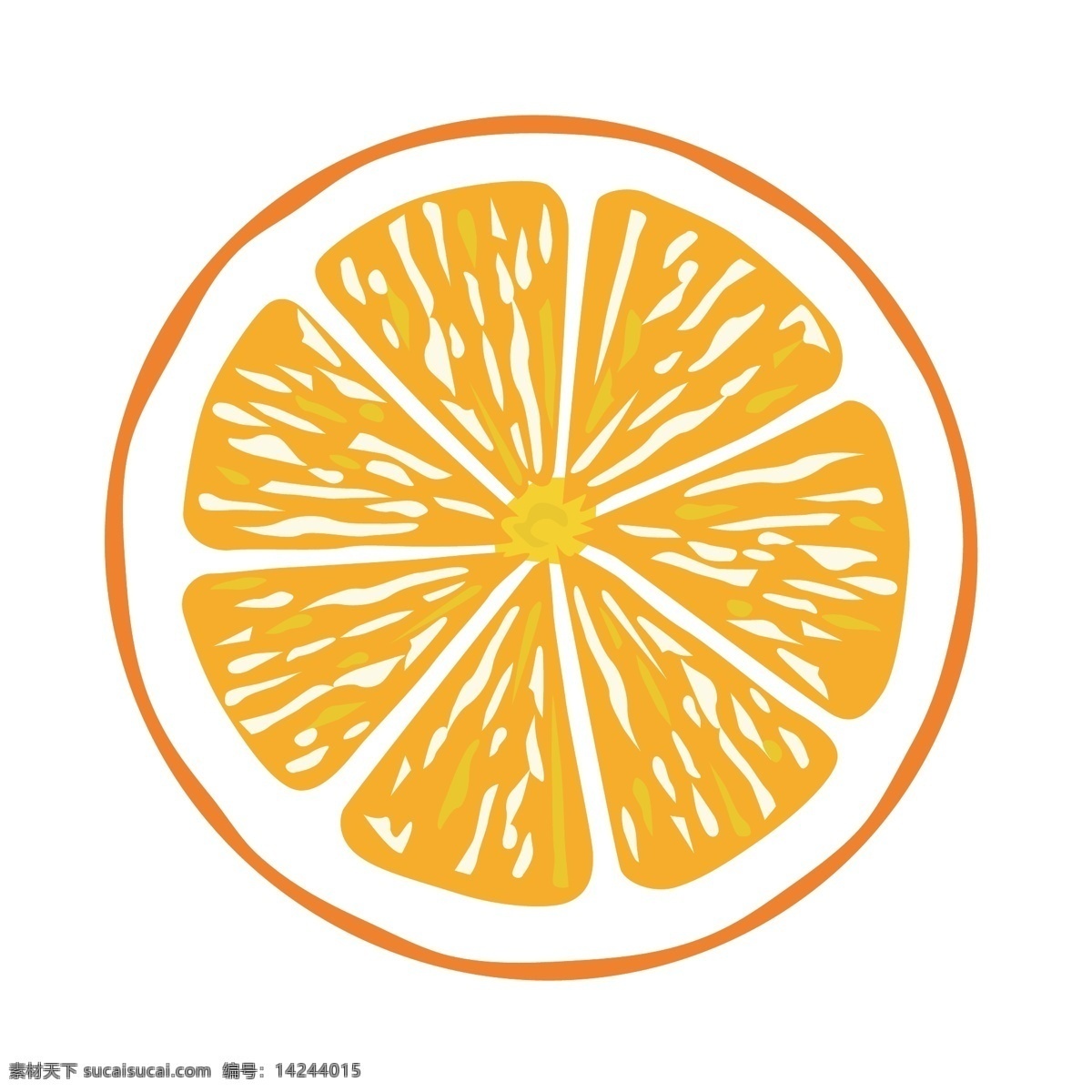 简约 卡通 手绘 橙子 模板 效果 果汁片