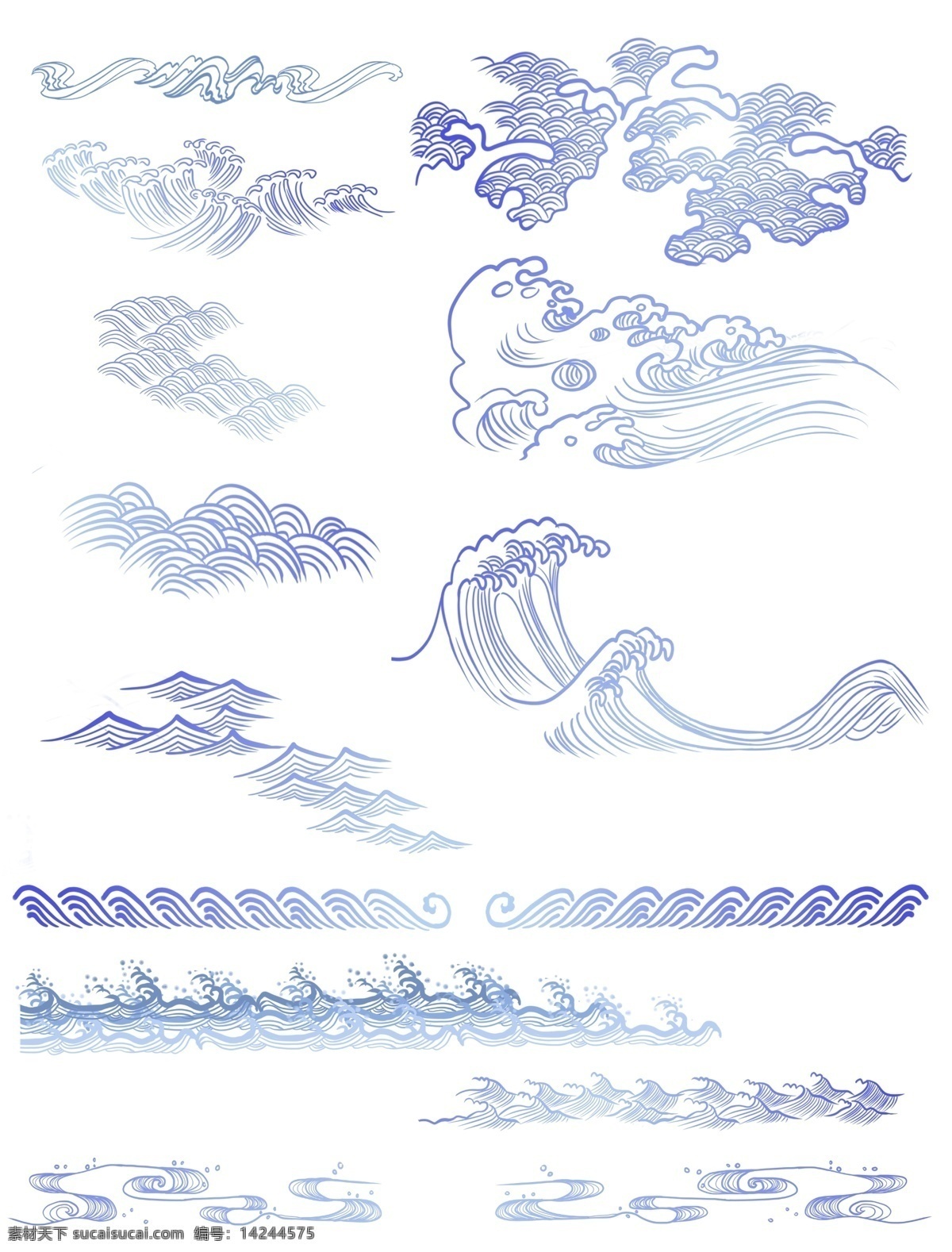 浪 古代 纹理 海浪 渐变 底纹 中国风 古典 花纹 古风 纹理边框 波浪纹