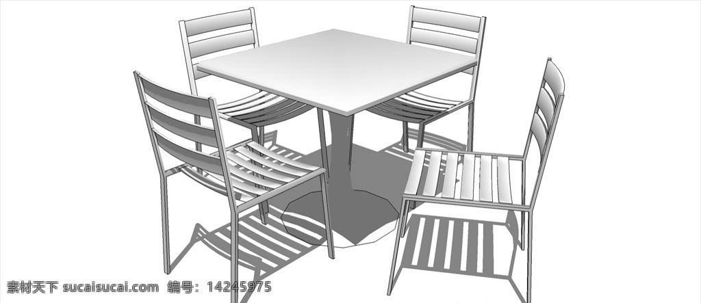 商店室外桌椅 小卖铺桌椅 户外沙滩桌椅 室内设计模型 su模型 草图大师模型 园林设计 景观设计 素材模型 城市设计模型 模型 3d设计 室外模型 skp