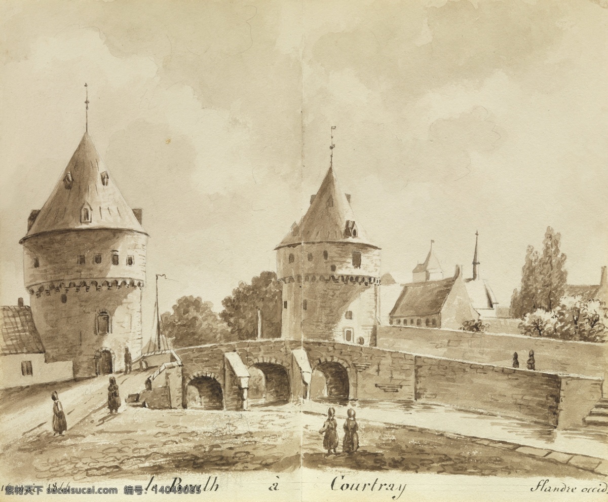 courtray 西方 经典 大师 油画家 洛可可艺术 古典 建筑 装饰画 油画 broeltowers peellaert de auguste 抽风 装饰素材