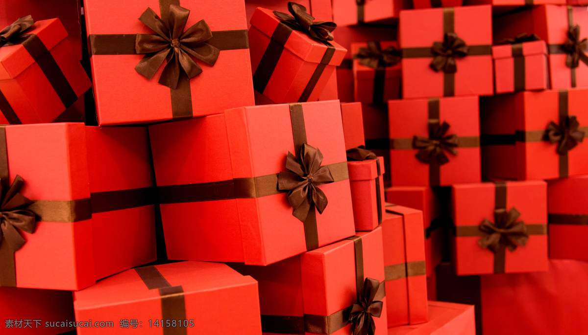 礼盒 礼物 礼品 红色 喜庆 礼品堆码 生活百科 生活素材