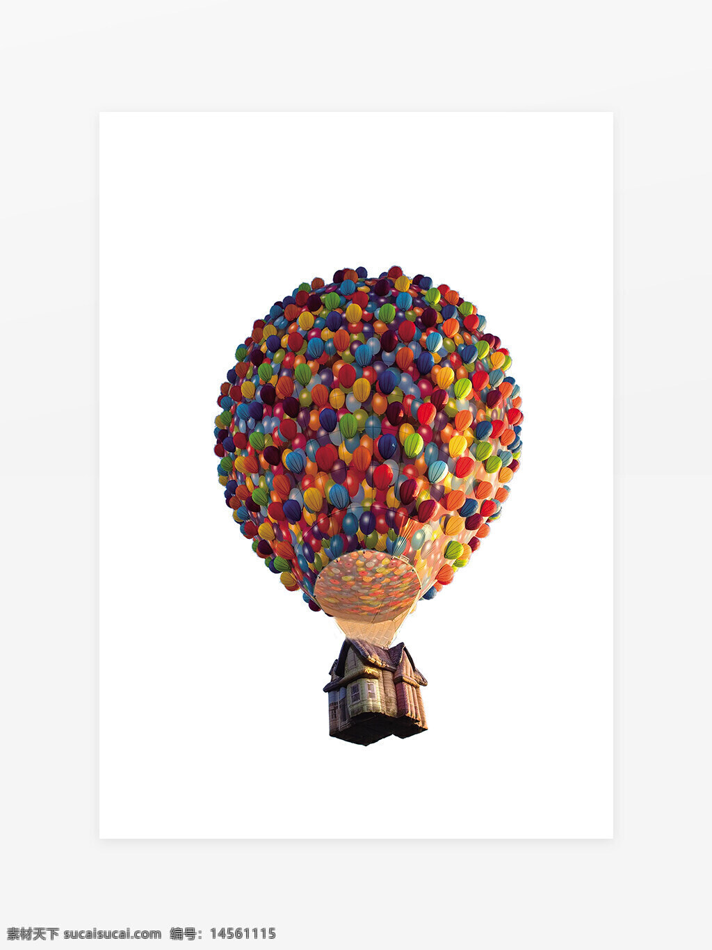 千色气球元素 热气球元素 装饰气球 复古气球 彩球