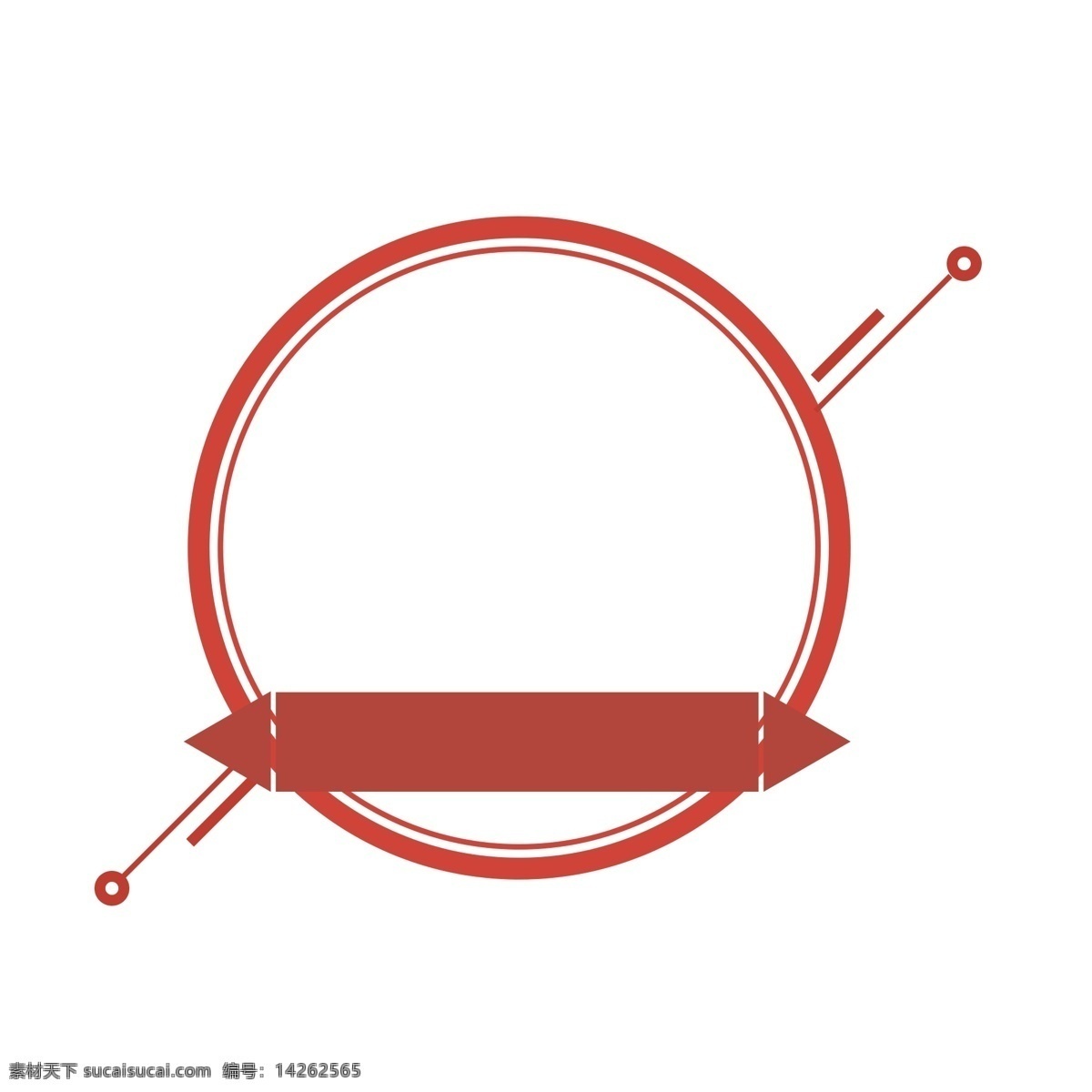 红色 圆圈 直线 矩形 组成 边框