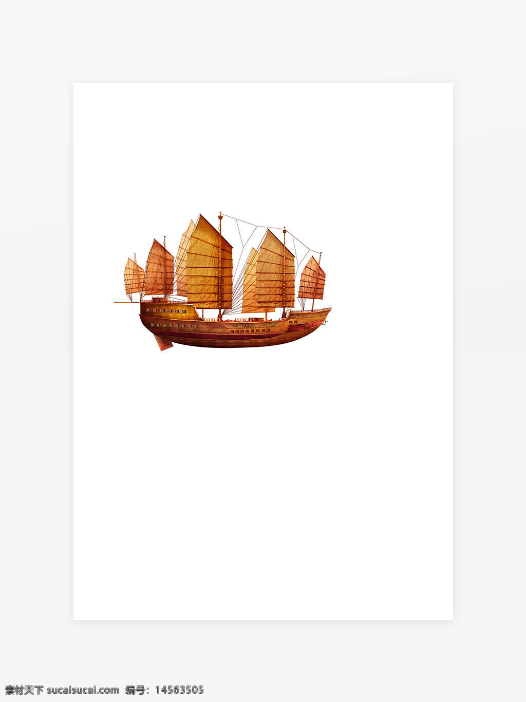 帆船 木船 船模 航船 古代船只