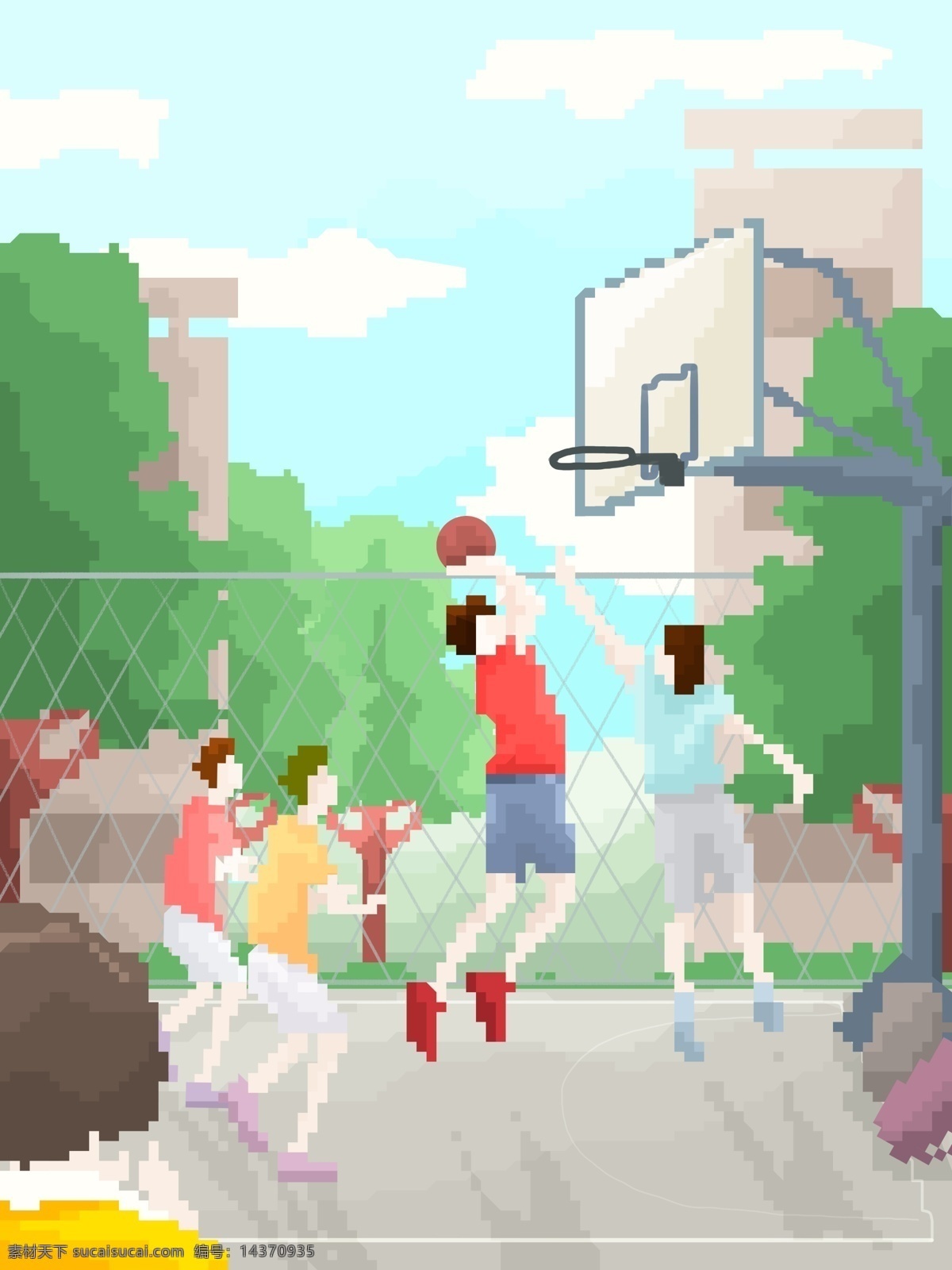 校园生活 复古 素风 篮球 打篮球 篮球场 运动 学校 学生 校园风 课外活动