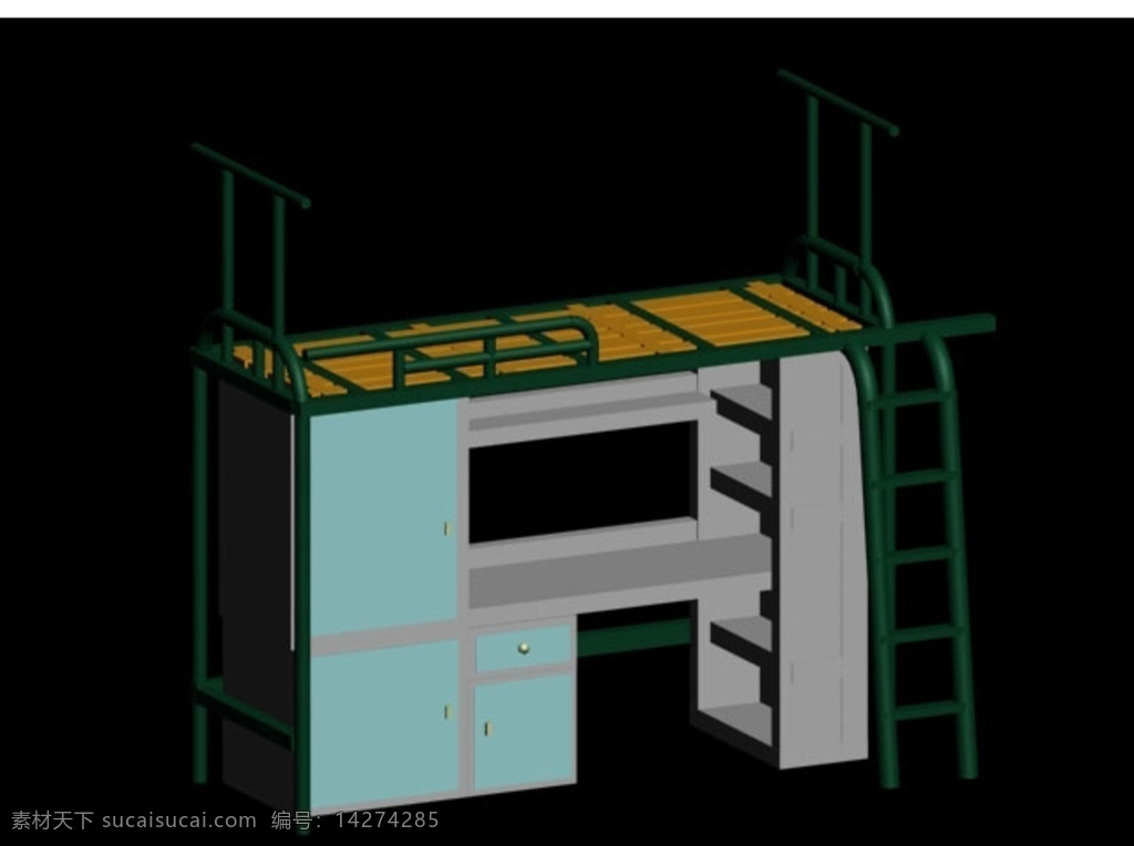 宿舍床 床 双层 学校 宿舍 3d设计 3d作品 max