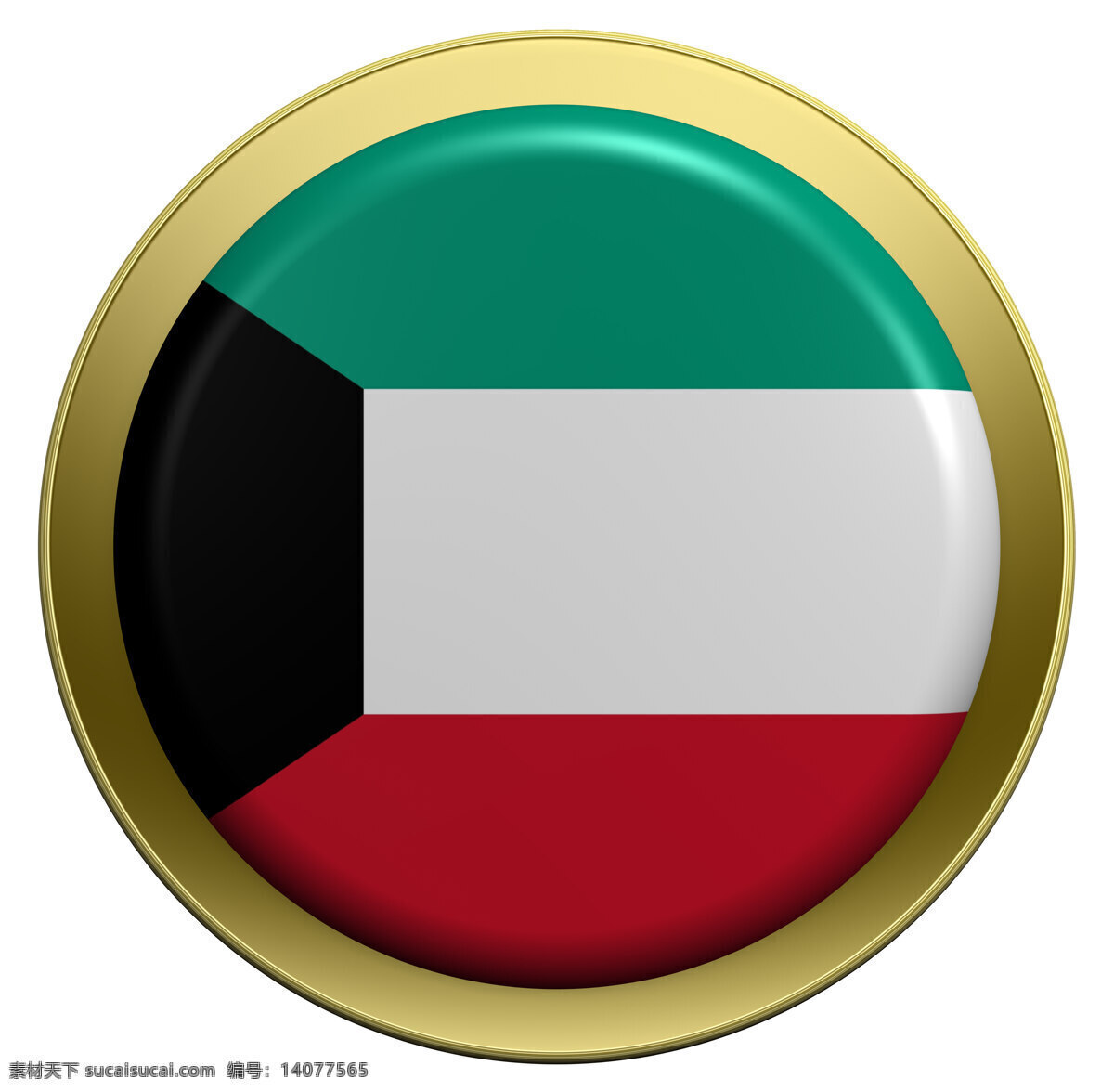 科威特 国旗 上 圆形 按钮 白色 隔离 风景 生活 旅游餐饮