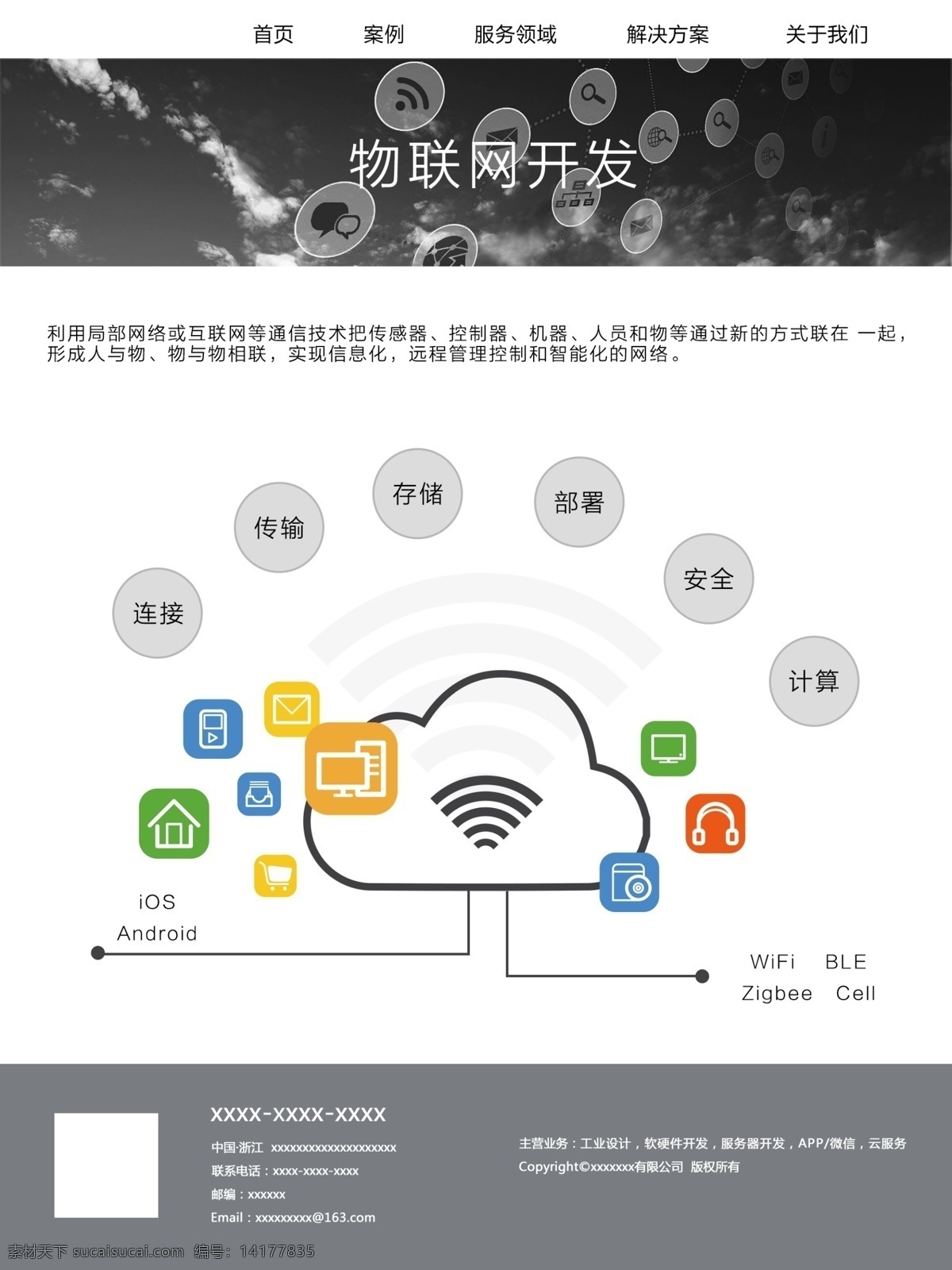 物联网开发 物联网 云端 现代科技 电子 技术 分层