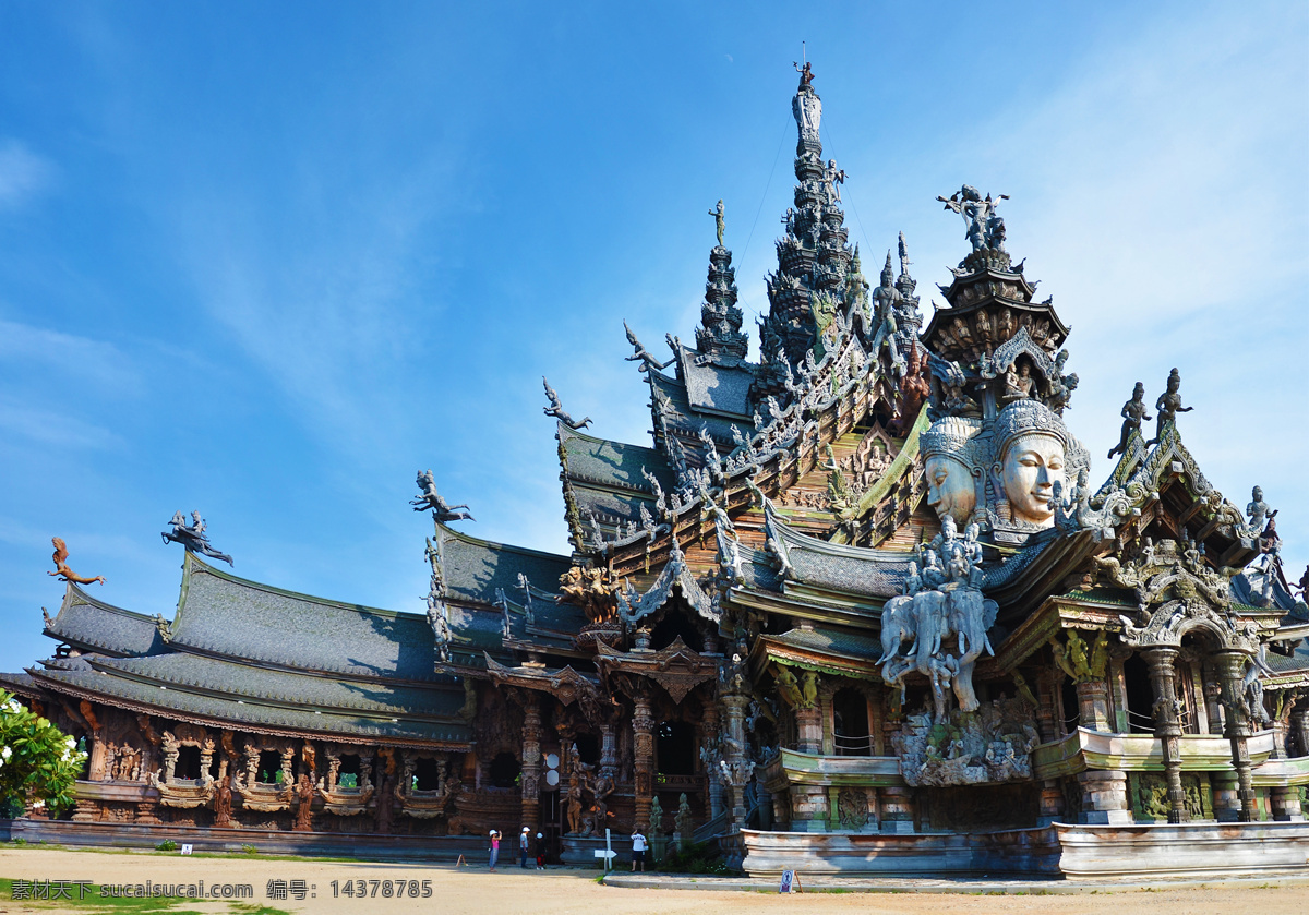 泰国 真理 寺 风景