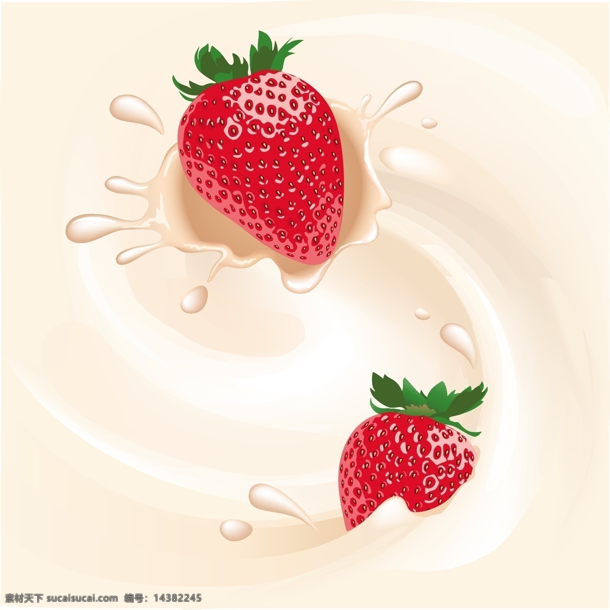 牛奶 里 草莓 矢量 模板下载 水珠 喷溅 水果 标志图标 矢量素材 白色
