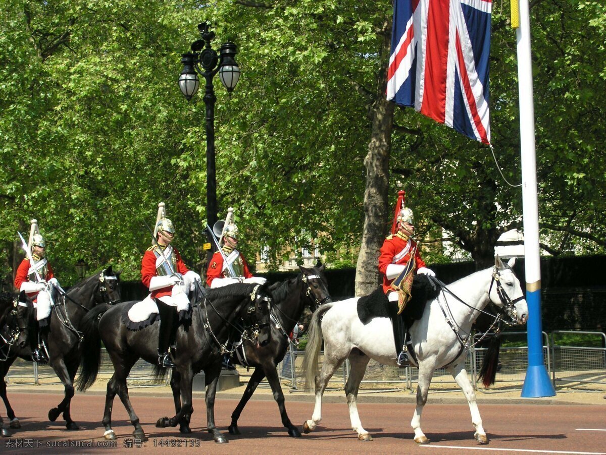 英国免费下载 其他人物 人物图库 摄影图库 英国 英国国旗 骑兵 马队 psd源文件