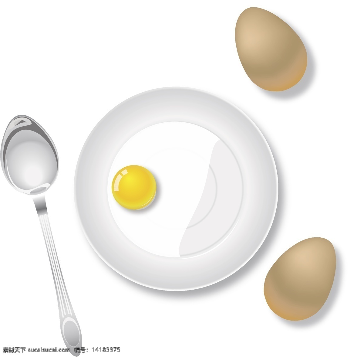矢量勺子 蛋黄 蛋清 鸡蛋 勺子 盘子 鸡蛋素材 勺子素材 蛋液 矢量鸡蛋素材 盘子和鸡蛋 勺子和盘子 汤匙 汤匙素材