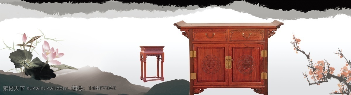 红木家具 立柜 梅花 荷花 中 国风 炷 炯 揖 吡 衩 坊 苫 泄 缢 夭 南 略 psd源文件