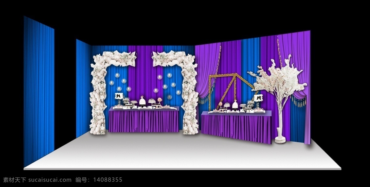 欧式 紫色 吊顶 婚礼 展示区 紫色婚礼 宝蓝色婚礼 婚礼展示区 欧式婚礼 黑色