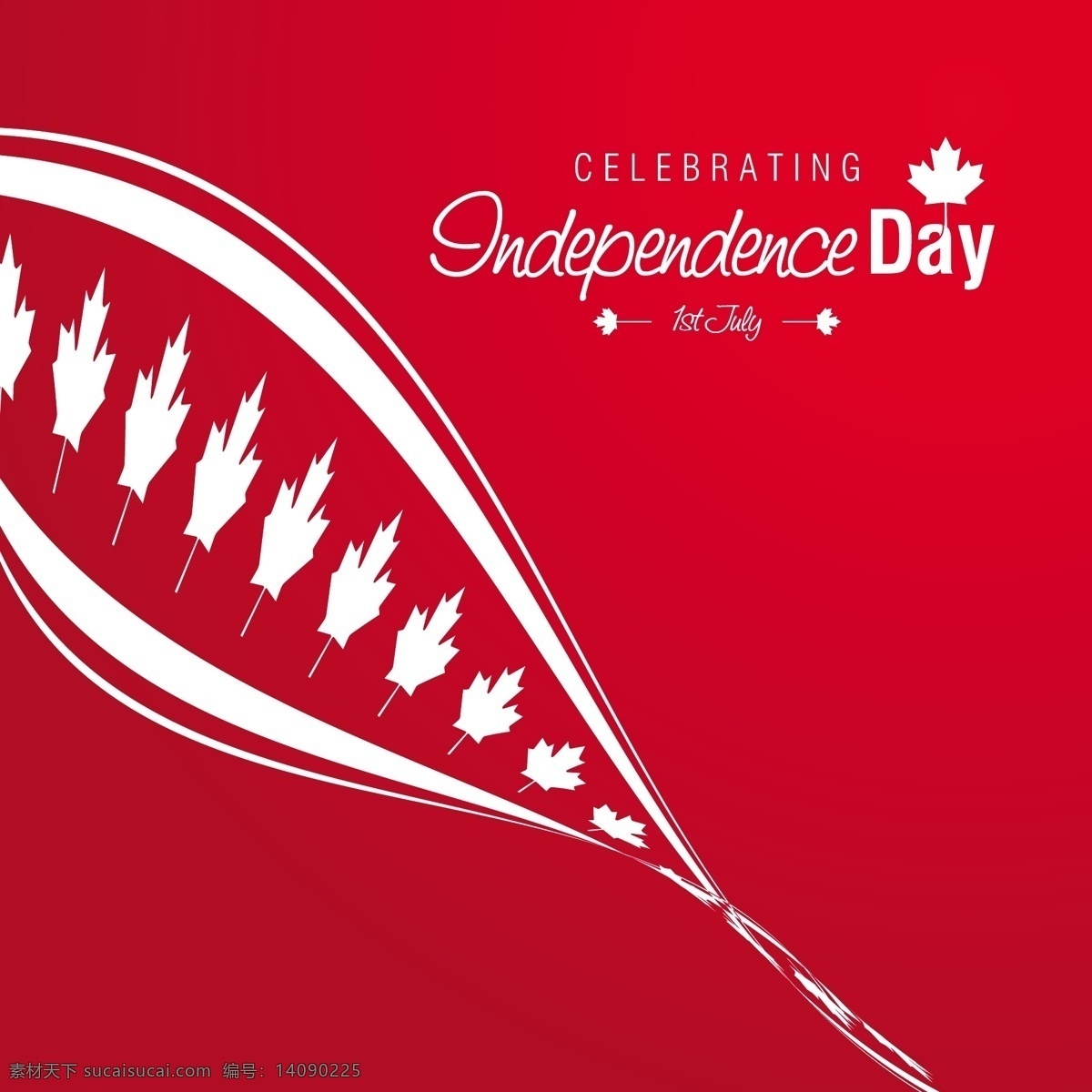 红色 加拿大 独立日 背景 波 的背景下 党的抽象 邀请卡 旗叶 快乐 庆祝 节日 假日 祝贺 象征 国家 下 自由投票