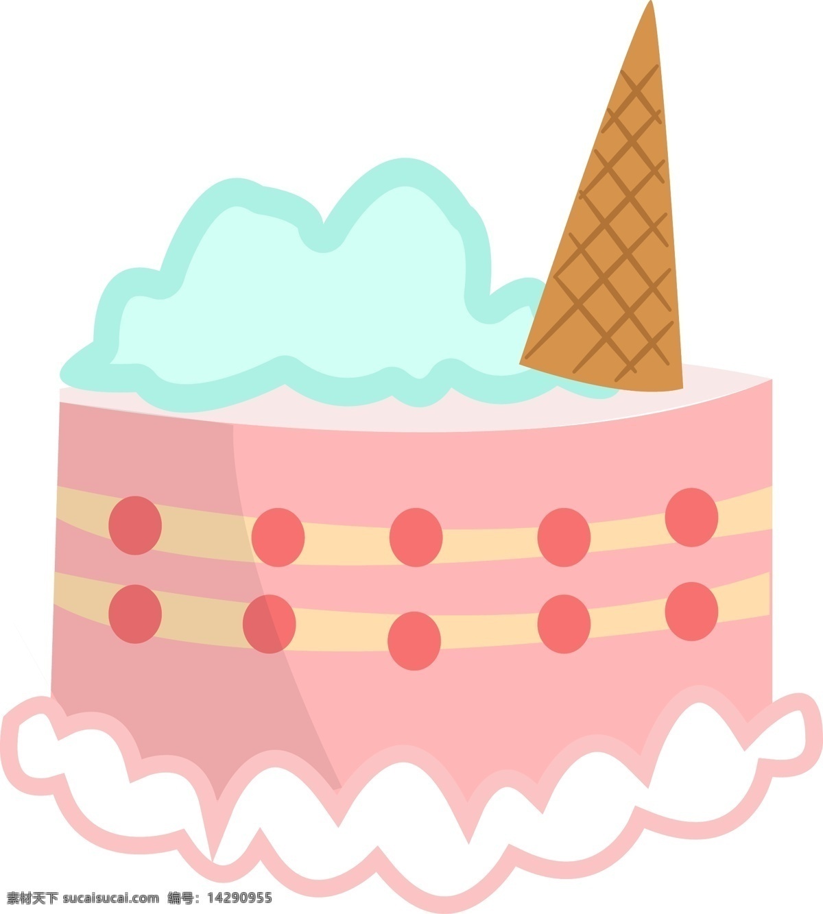 生日烘焙蛋糕 粉色 立体 美味