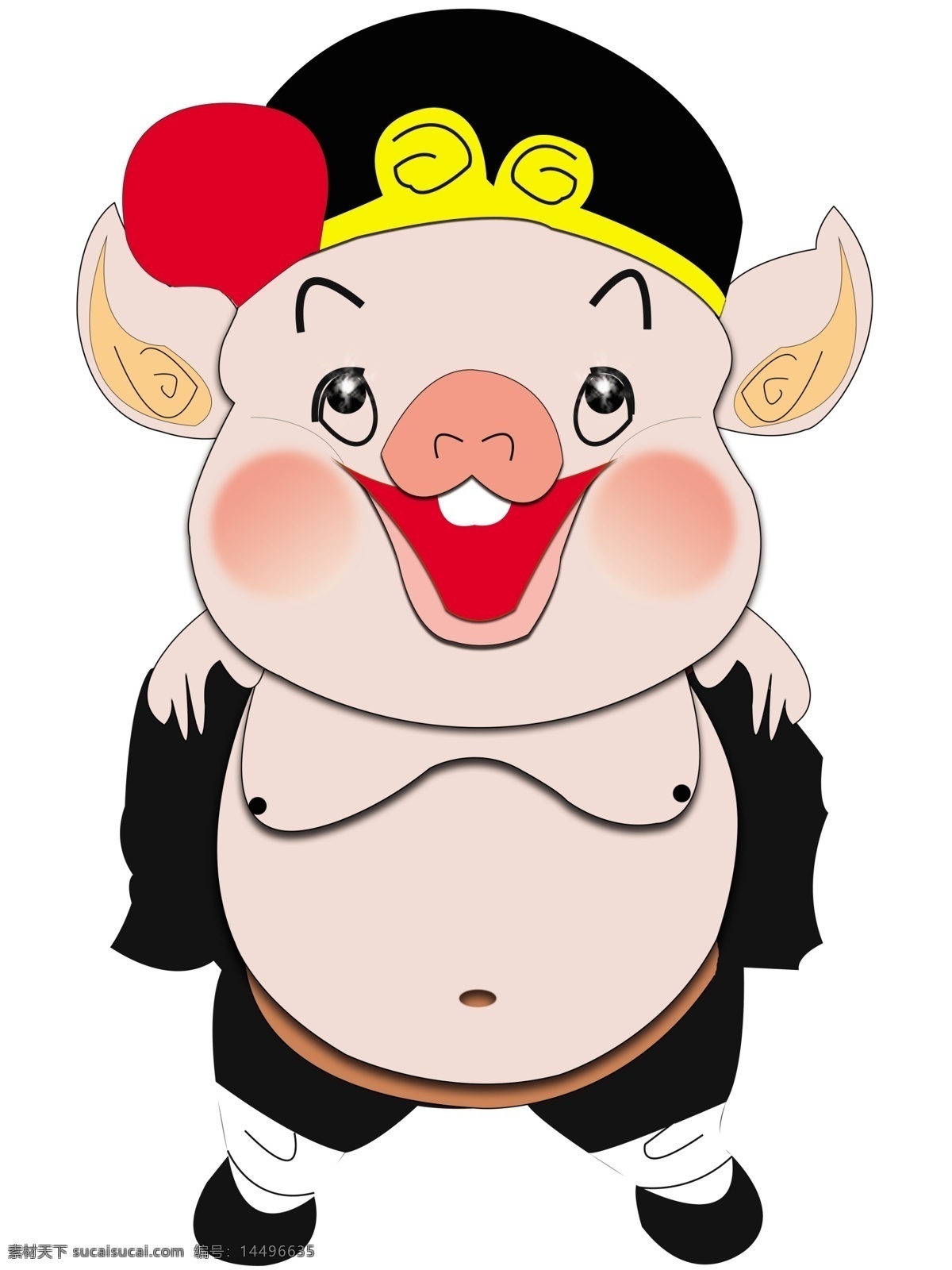 猪八戒卡通插画素材图片下载-素材编号14496635-素材天下图库