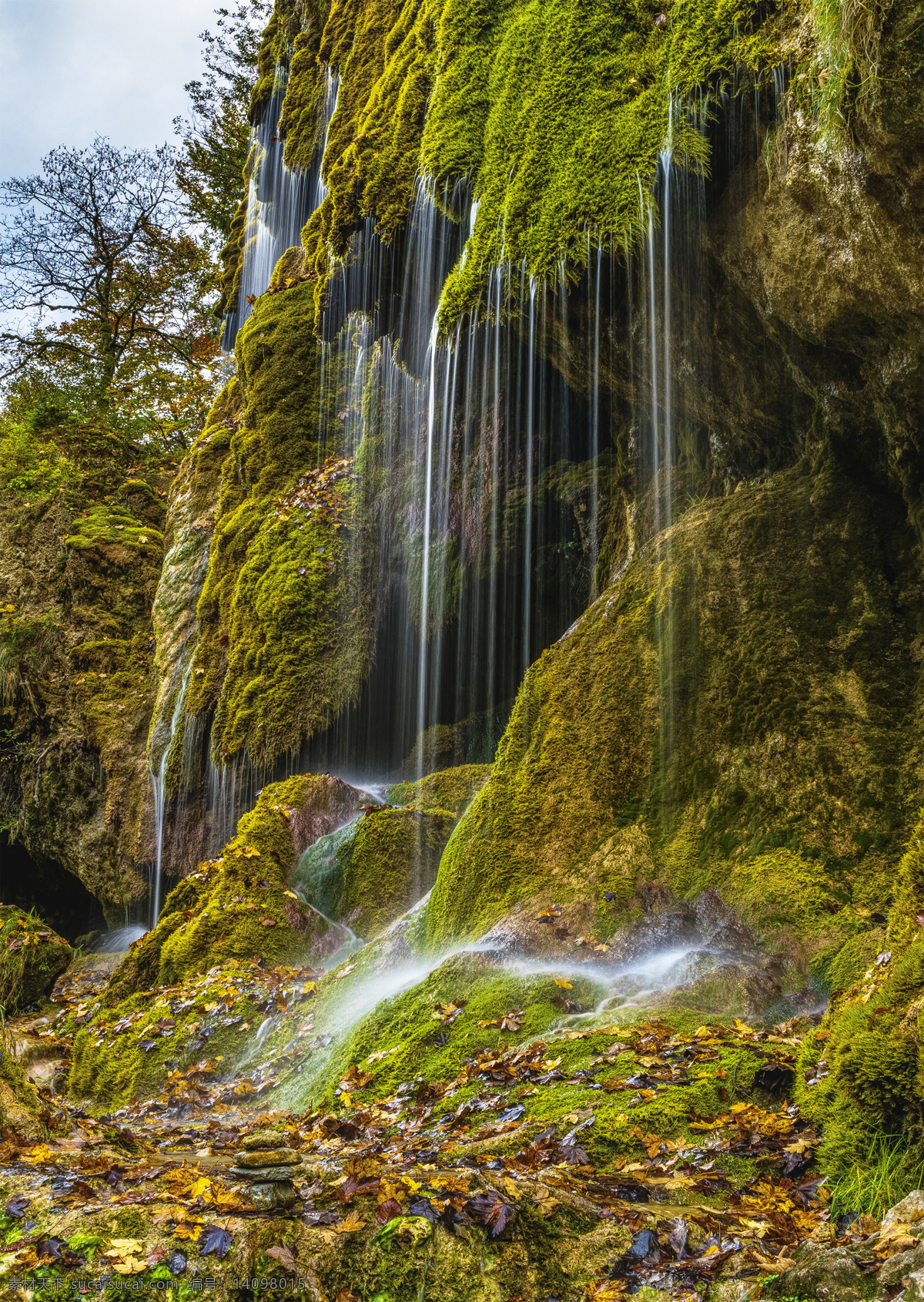 自然景观 山林 瀑布 流水 田园风景 自然素材 森林素材 森林 植物 自然 山川河流 大自然风光 风景 景色 田园